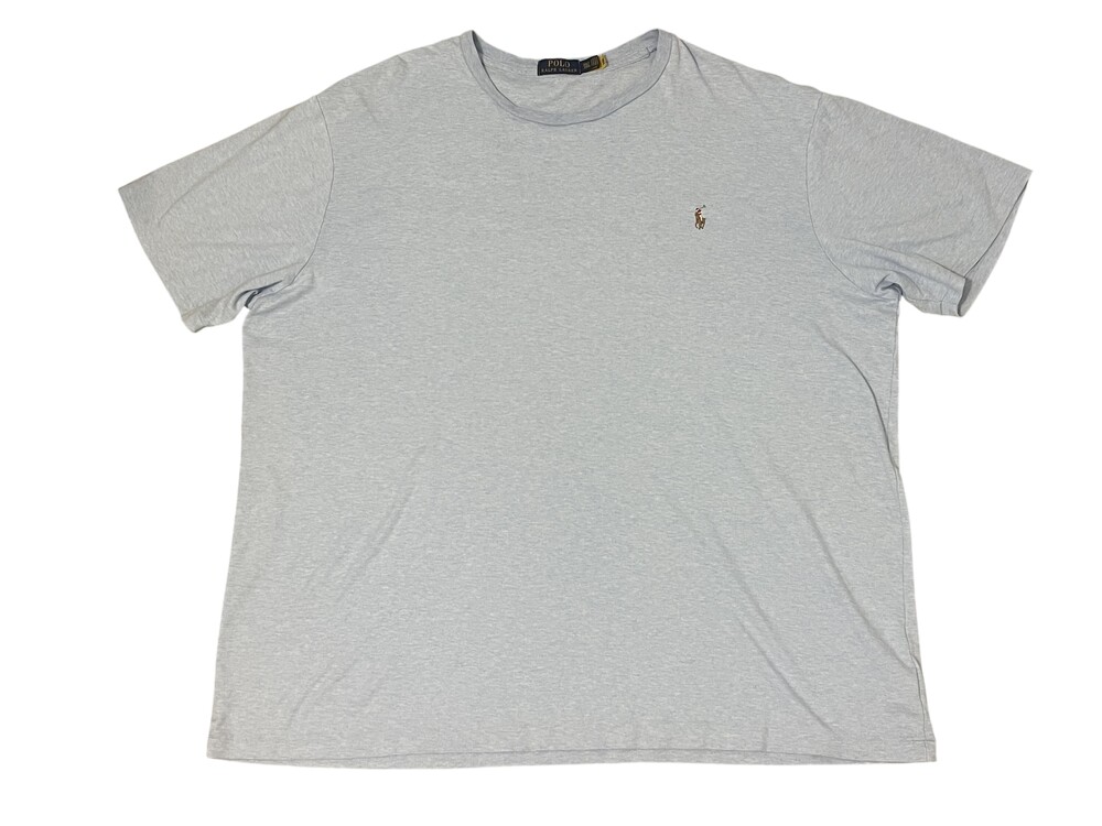Polo Ralph Lauren Shirt Mens 2XLT Gray Cotton Pony Logo Crewneck Big Tall Tee